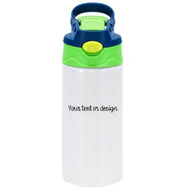 12 oz. Water Bottle, blue customized with your design