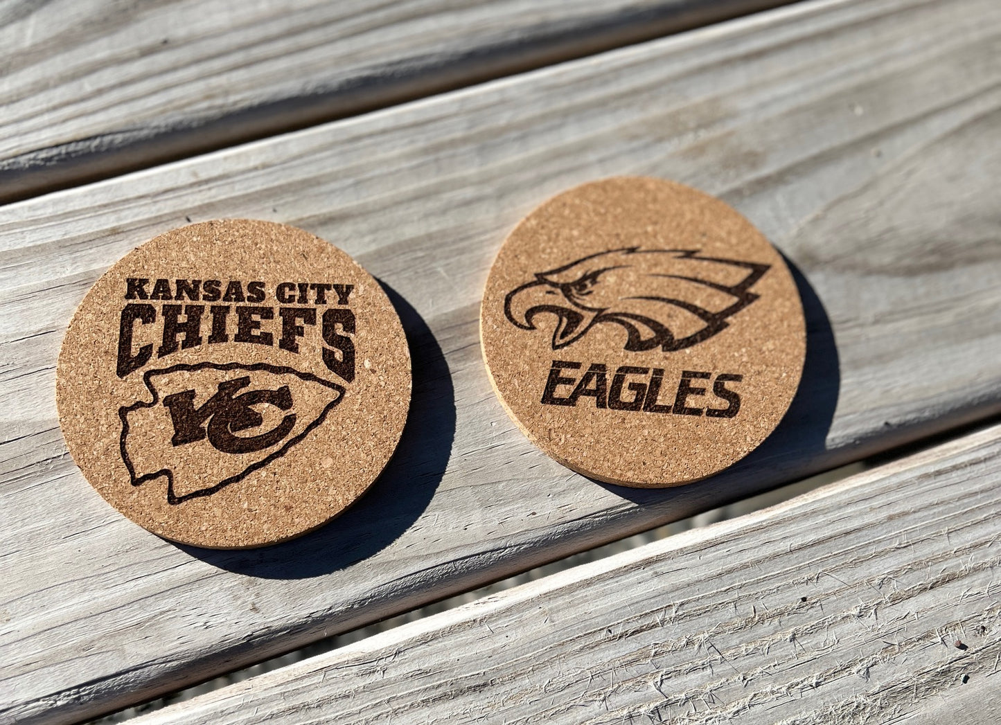 Cork Drink Coasters - Laser Engraved with Your Design