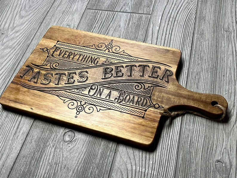Laser Engraved Charcuterie Board L